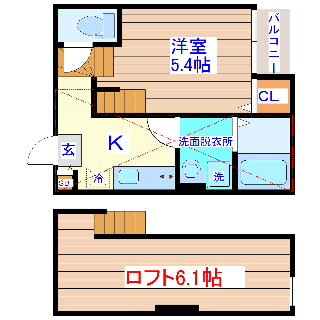 ハーモニーテラス石名坂の間取り