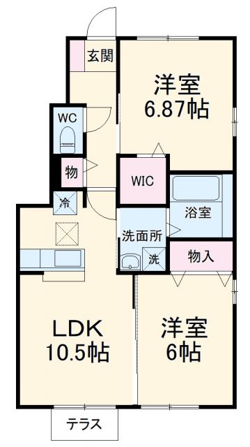 アイリス若林の間取り