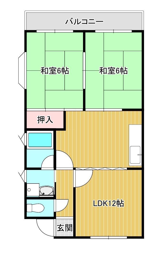 鹿児島市郡元のマンションの間取り