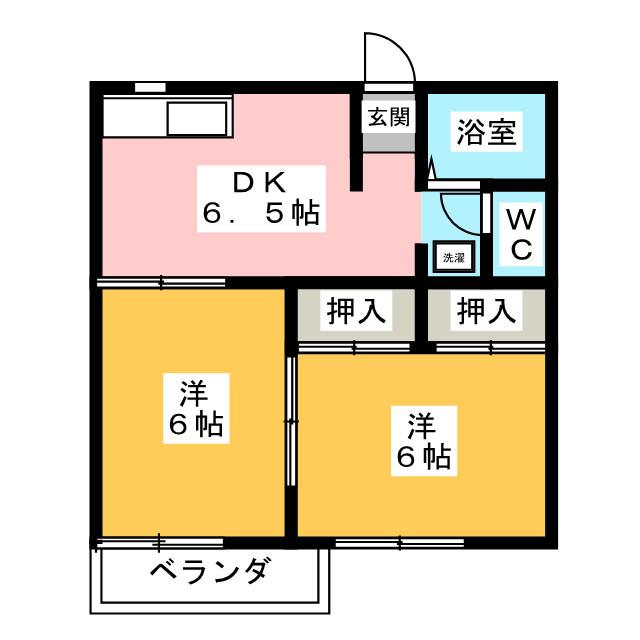 美住工房　Ｃの間取り