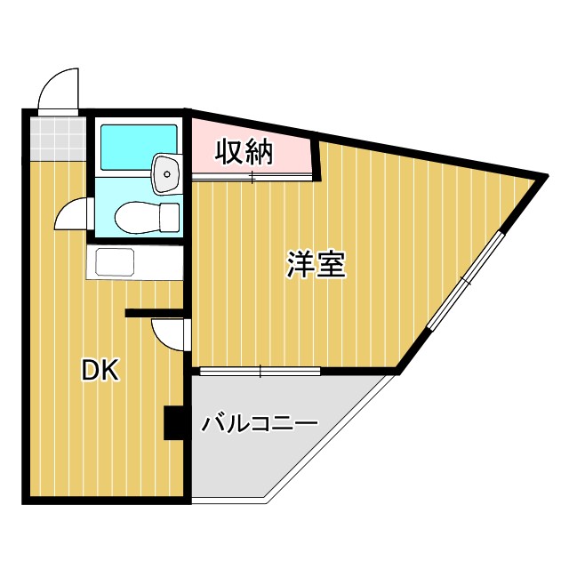 大阪市東住吉区山坂のマンションの間取り