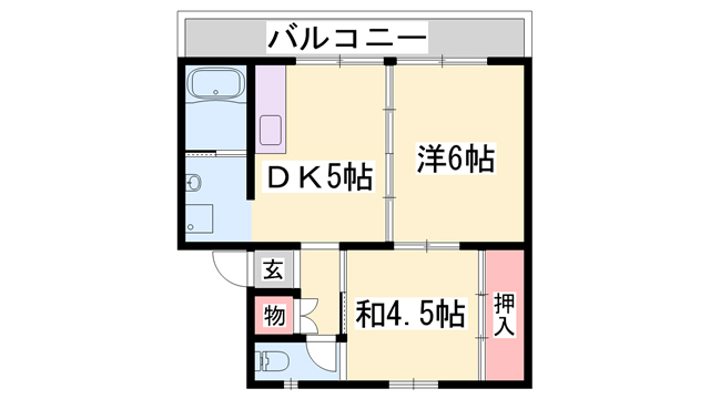 ビレッジハウス滝野の間取り