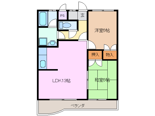 プラムハイツの間取り