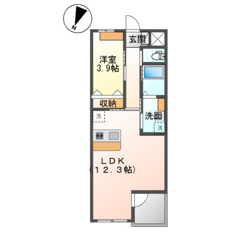 北九州市門司区西海岸のマンションの間取り