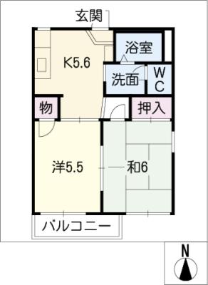 グリーンハイツ杉　Ａ棟の間取り