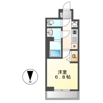 ディアレイシャス名古屋太閤通IIIの間取り