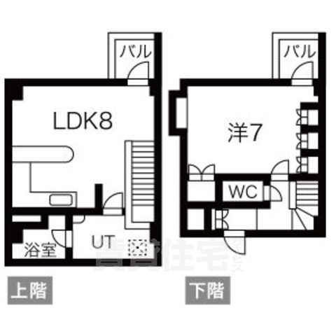 京都市中京区橋本町のマンションの間取り