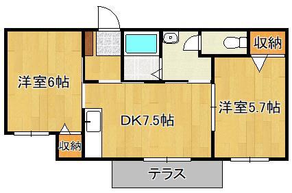 ディアス黒原の間取り