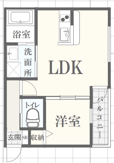 姫路市苫編のアパートの間取り