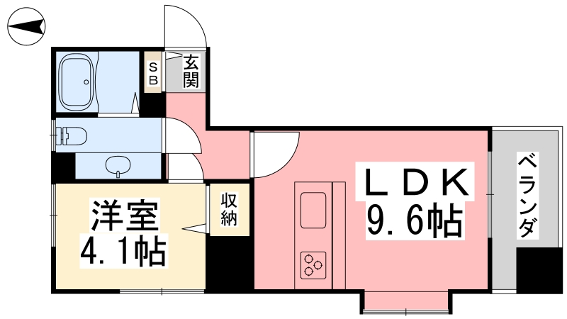 ヴァレーレ県庁前の間取り