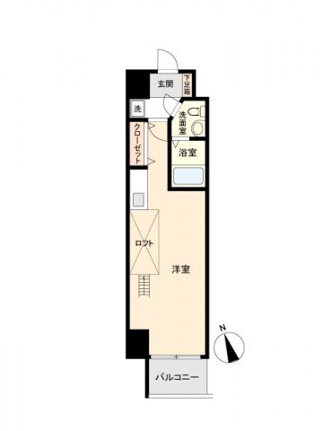 【広島市中区鶴見町のマンションの間取り】