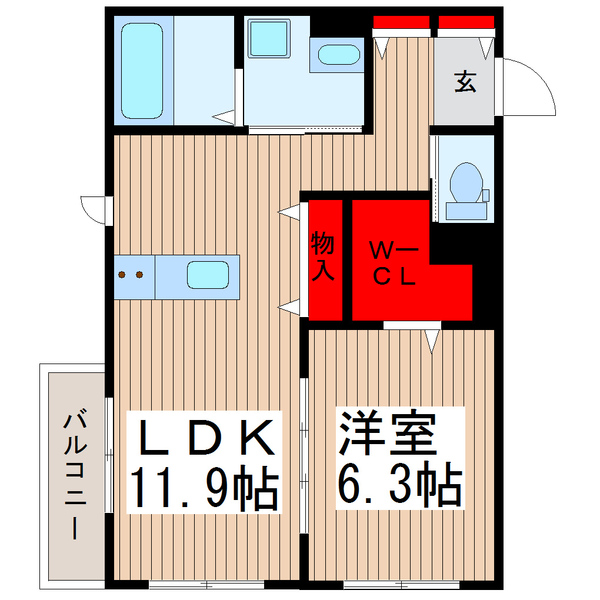 ラシーネ越後山　弐番館の間取り