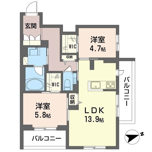 沙留夢の間取り