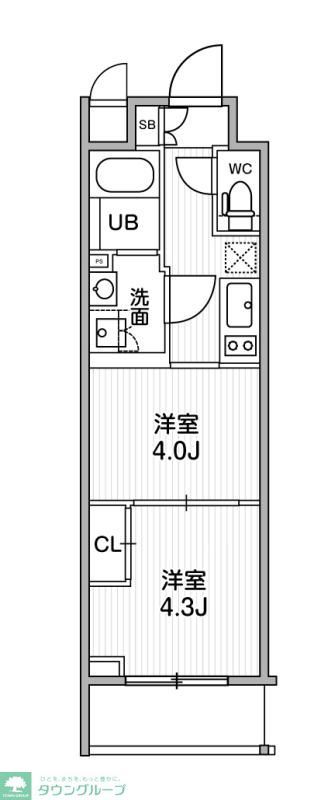 豊島区東池袋のマンションの間取り