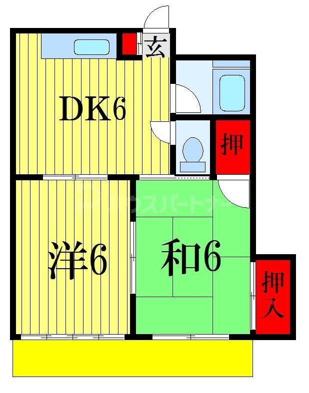 船橋市宮本のマンションの間取り