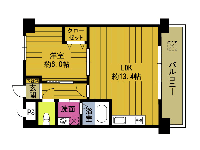 サザン・アヴェニュー金池の間取り