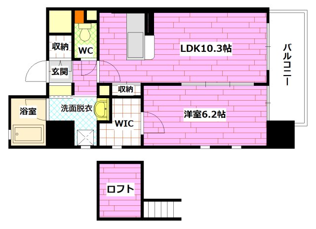 広島市安佐南区大町西のマンションの間取り