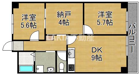 住吉建物２号館の間取り