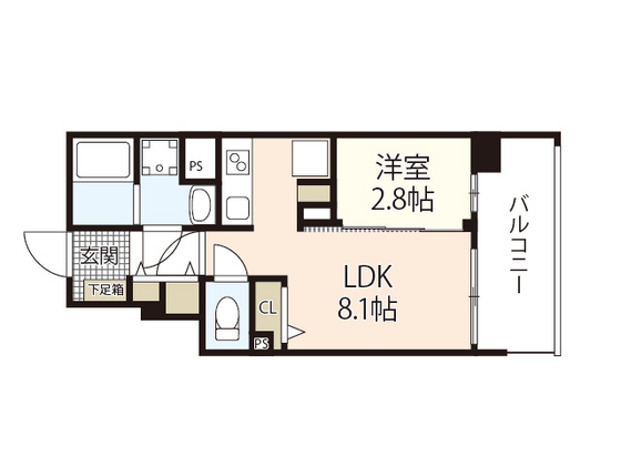 広島市中区舟入本町のマンションの間取り