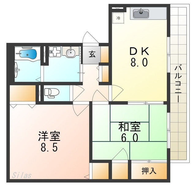 ハイカムール木下の間取り