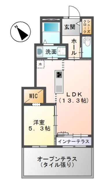 唐津市鏡のアパートの間取り