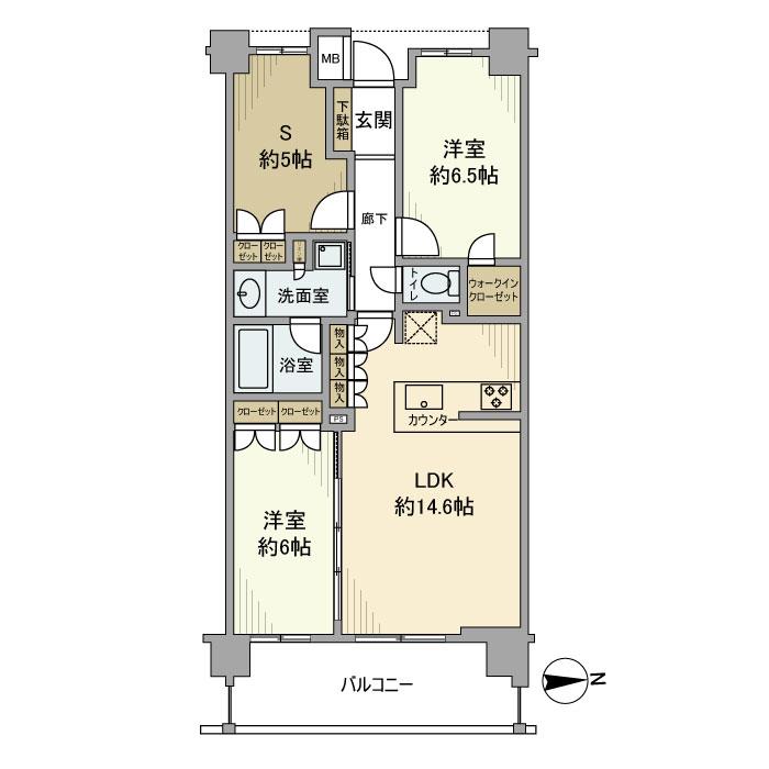 レーベン多摩川ＳＯＲＡ　ＴＥＲＲＡＣＥの間取り