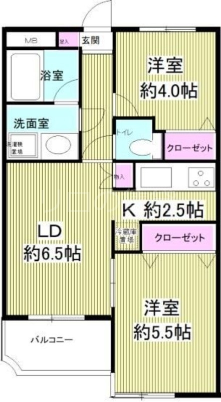 大田区羽田のマンションの間取り