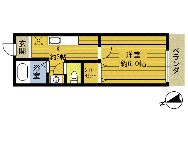 ウエストハイツ大神の間取り