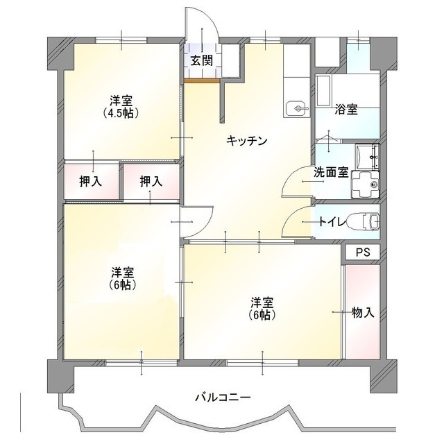 城南ハイツの間取り