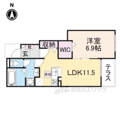 丹波市氷上町石生のアパートの間取り