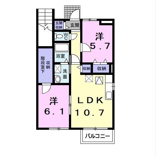 愛知県碧南市天王町６（アパート）の賃貸物件の間取り