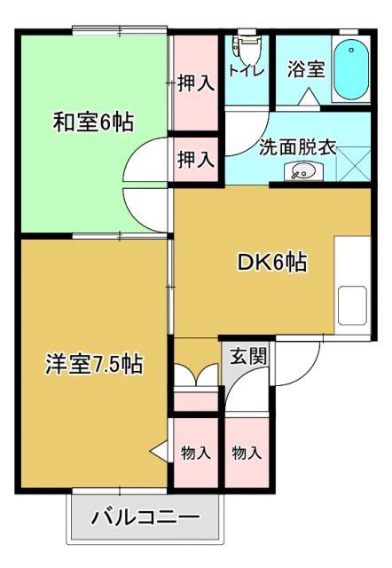 ＪＲ信越本線 長岡駅 徒歩46分 2階建 築34年の間取り写真