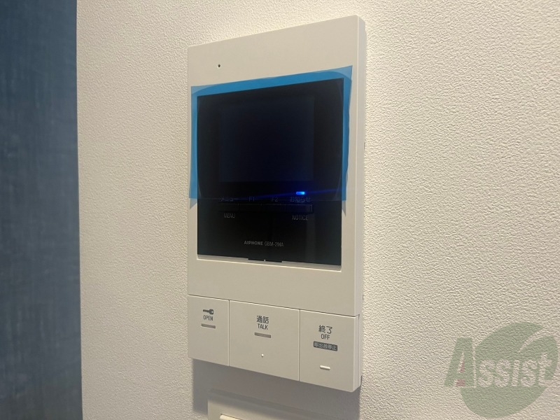 セキュリティ　ＴＶモニター付インターホンです。来客者の顔が見えるので安心！