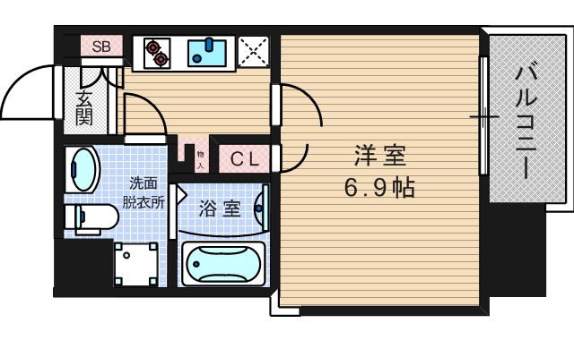 Grandi Utsubo Parkの間取り写真