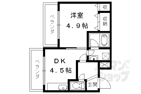 ABLE創久五条大宮の間取り写真