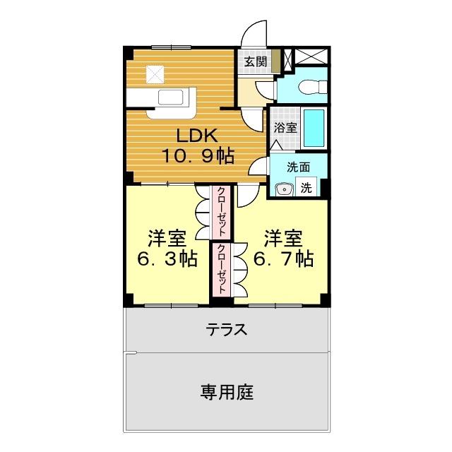 ヴァンベールKの間取り写真
