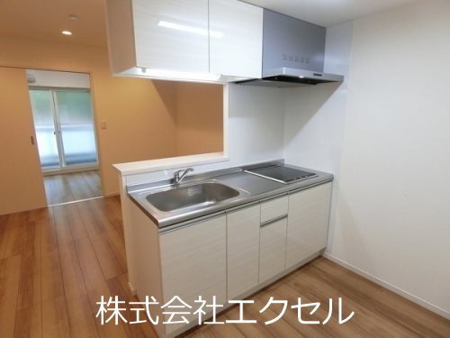 キッチン　2口コンロ付きのカウンターキッチンです