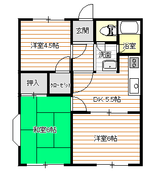 サンライフケヤキAの間取り