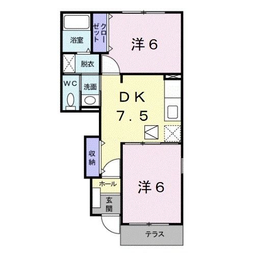 エスプワールＩ（アイ）IIの間取り