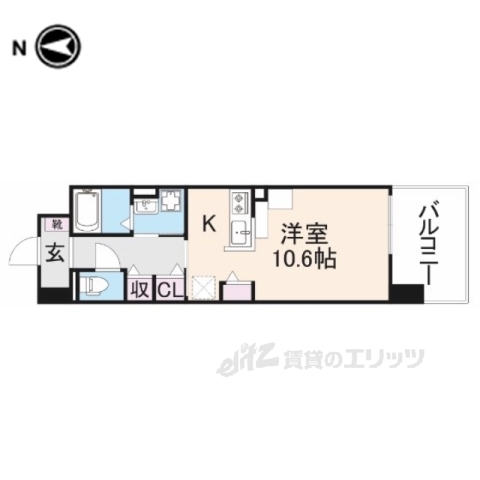 大和高田市大中東町のマンションの間取り