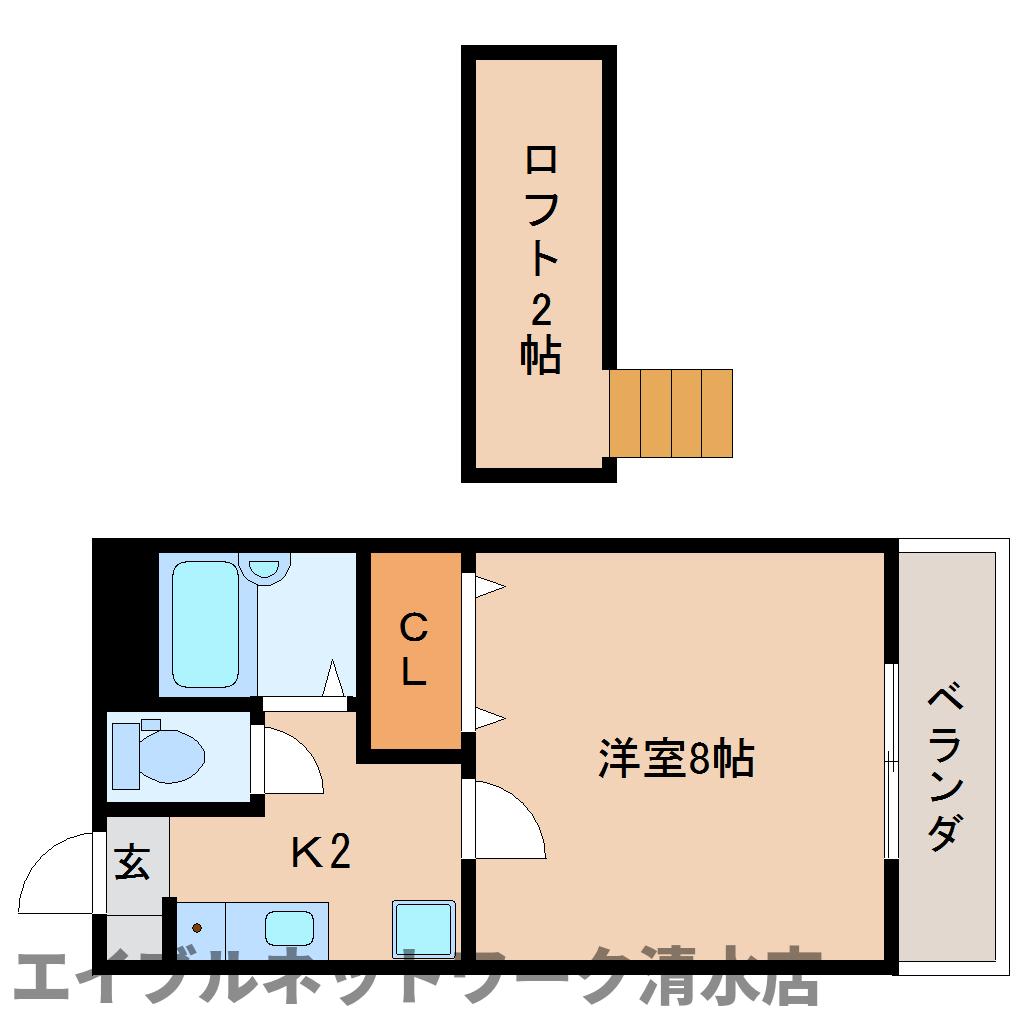 静岡県静岡市清水区折戸５（マンション）の賃貸物件の間取り