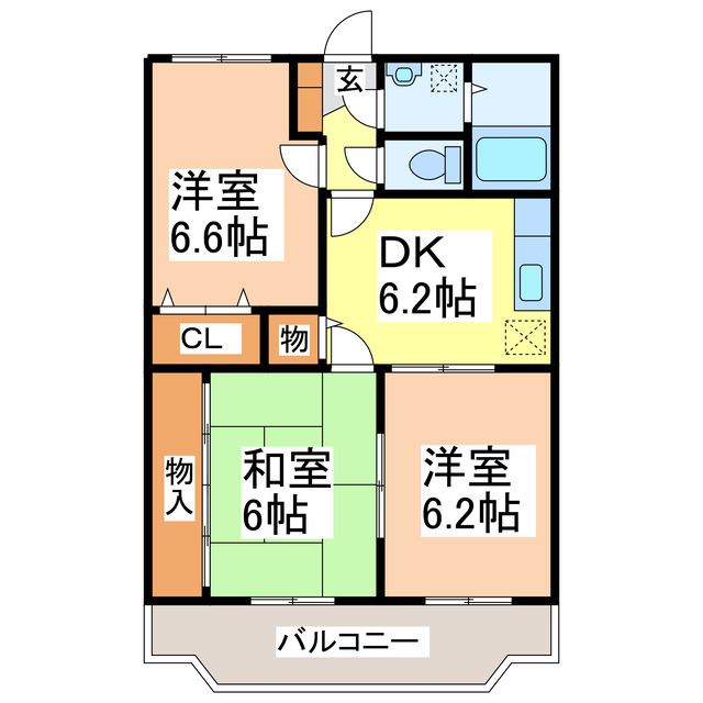 ヴィラ・コスモIIの間取り