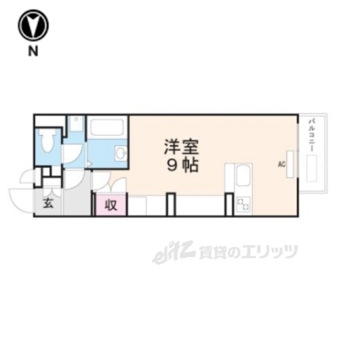 湖南市石部南のアパートの間取り