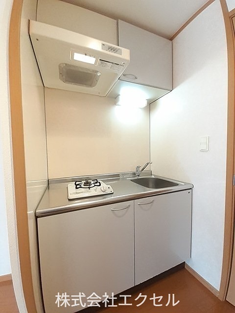キッチン　一口ガスコンロ付のキッチンです。