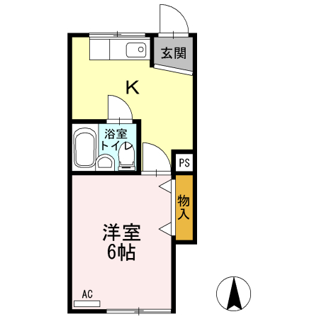 松江市南田町のマンションの間取り