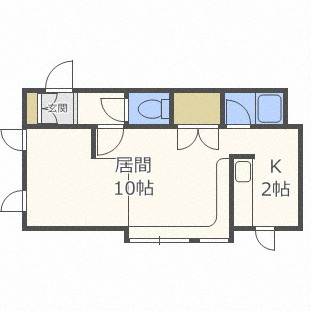 札幌市中央区南十三条西のマンションの間取り