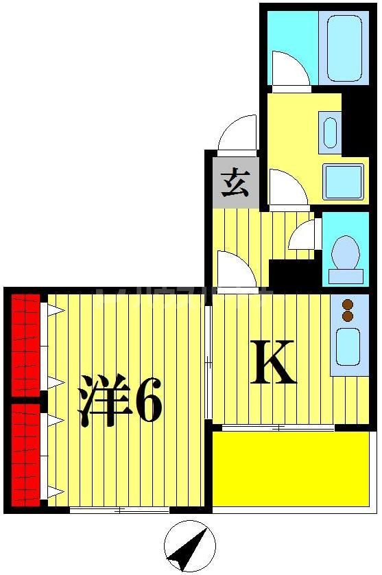 松戸市根本のマンションの間取り