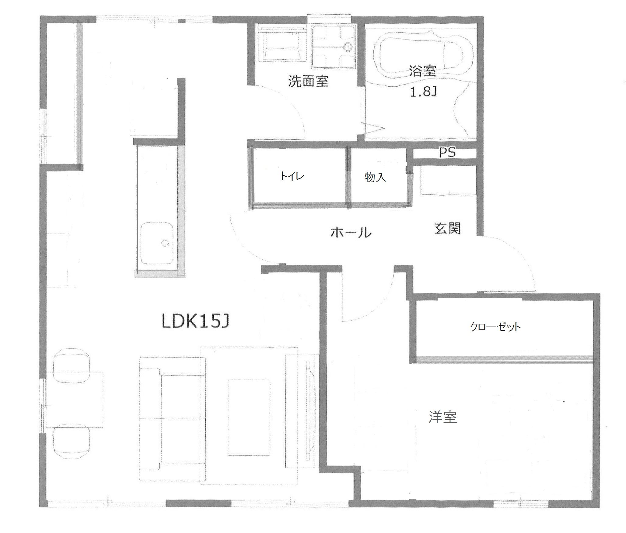 西尾市永吉のアパートの間取り