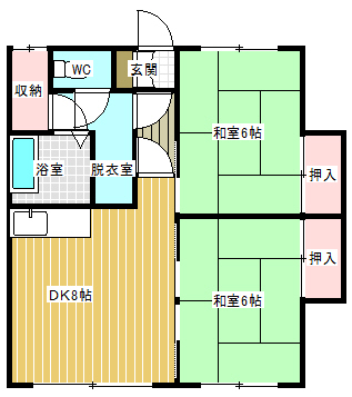 コーポ緑の間取り