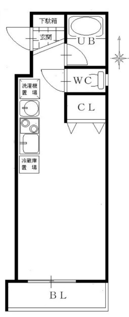 神戸市北区鈴蘭台東町のアパートの間取り